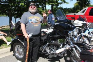 Mark, a.k.a. Shamrock set up his trike with reverse and just finished restoring a ’34 Ford.